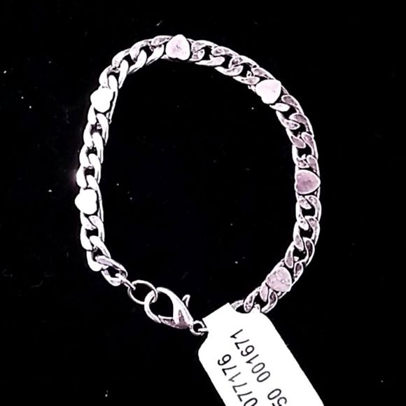 Silver/pink Heart Watch/ Heart Bracelet Bundle - Picture 6 of 8